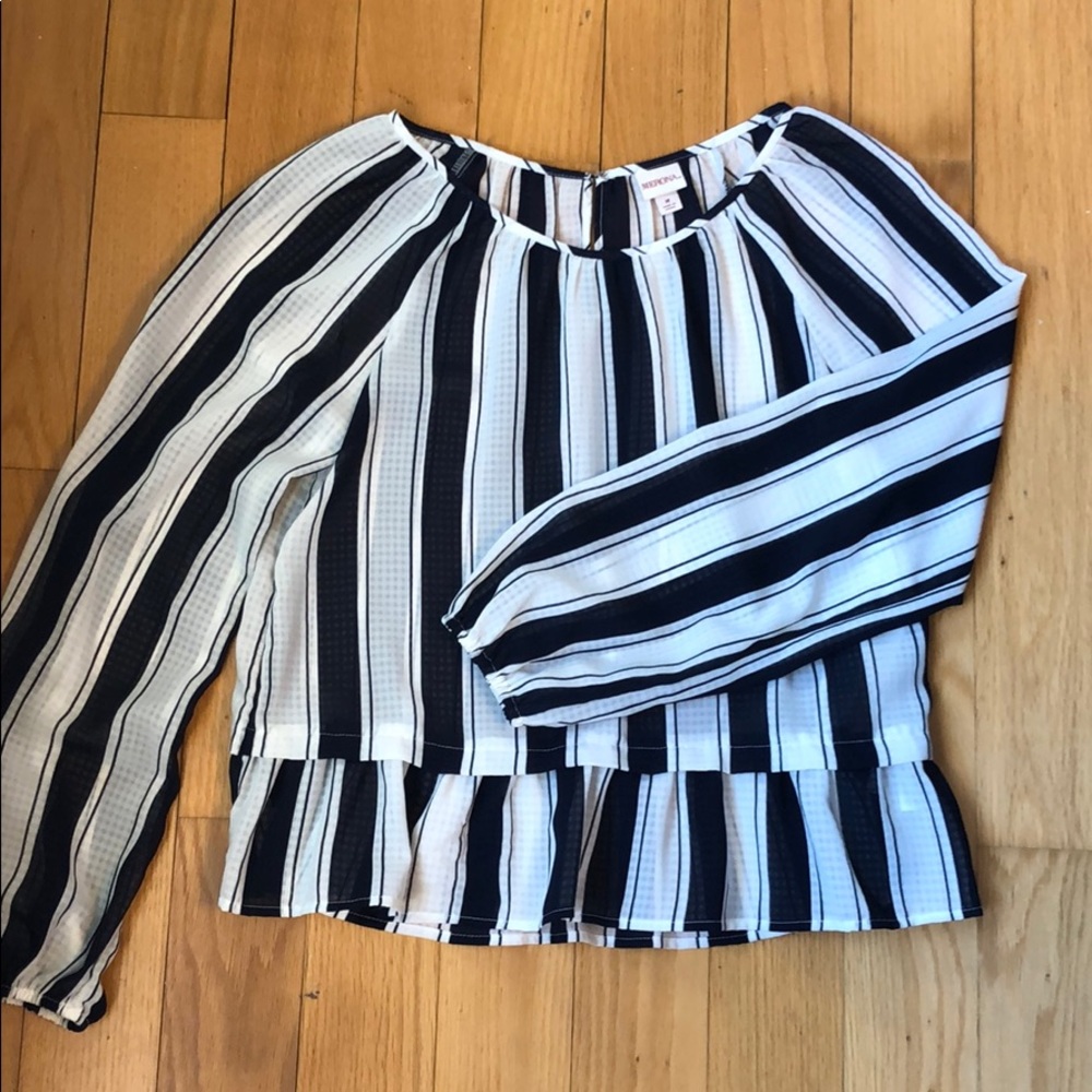 Striped Blouse, Medium